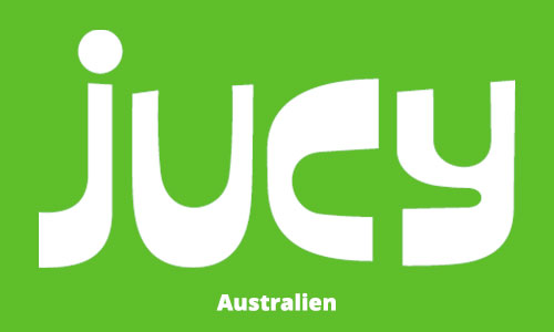 Jucy Rentals Australia Logo, Jucy Backpacker Camper, Jucy bright green Hitop, Juicy Campervan Australia