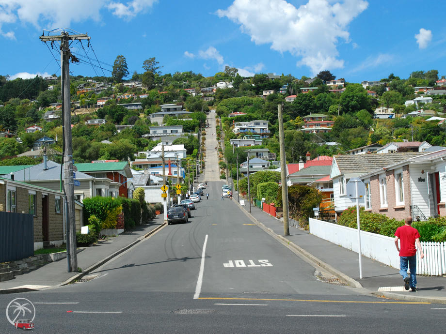 Baldwin Street , Dunedin Neuseeland, steilste Straße der Welt