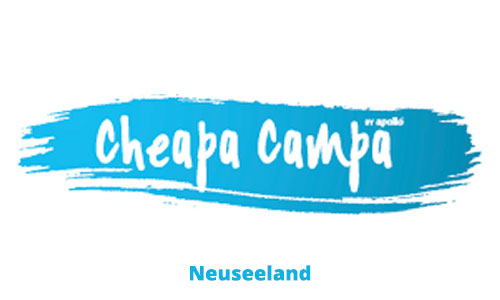 Cheapa Campa logo, Cheapa Campa mid-range campers New Zealand, mid-range campers and campers